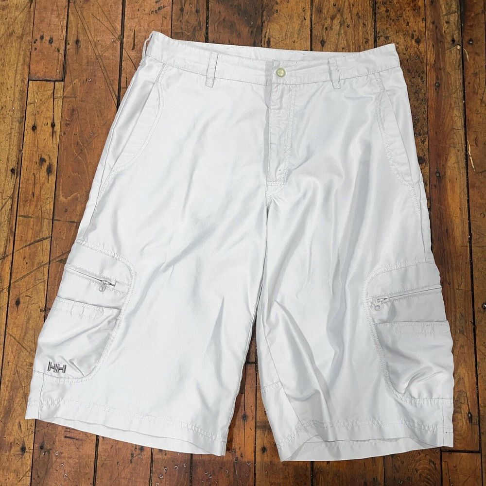 Helly Hansen Long Cargo Shorts Men's Size 34 Gray 26" Length